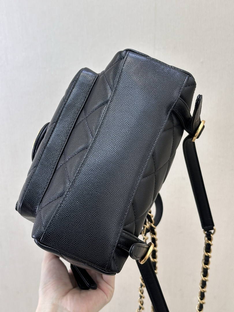 Chanel Backpack Calfskin & Gold-Tone Metal AS5793 Black