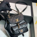 Chanel Backpack Duma Black Lambskin CC AS2908 Gold - Default Title - View 1