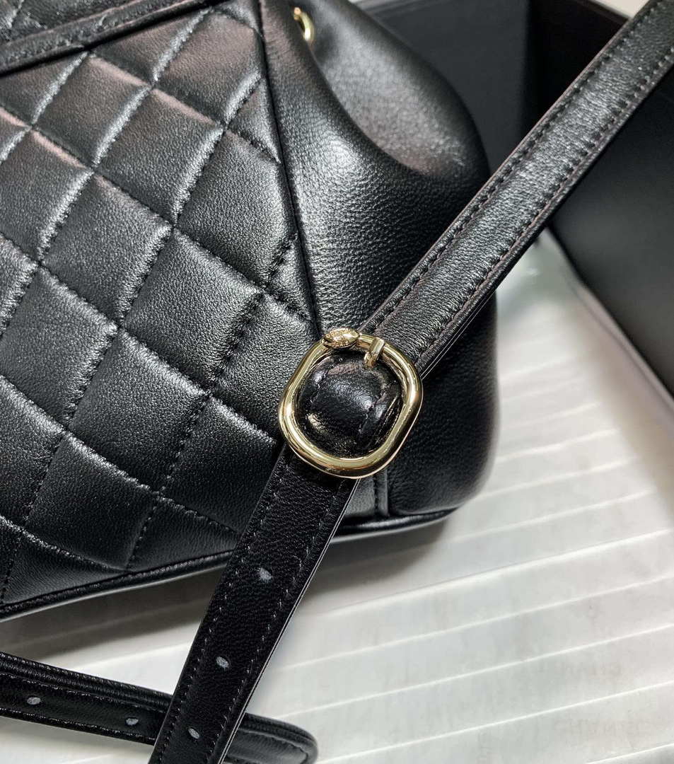 Chanel Backpack Duma Black Lambskin CC AS2908 Gold - Default Title - View 6
