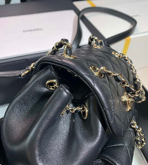 Chanel Backpack Duma Black Lambskin CC AS2908 Gold - Default Title - View 7