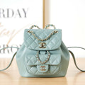 Chanel Backpack Duma Blue Lambskin CC AS2908 Gold - Default Title - View 1