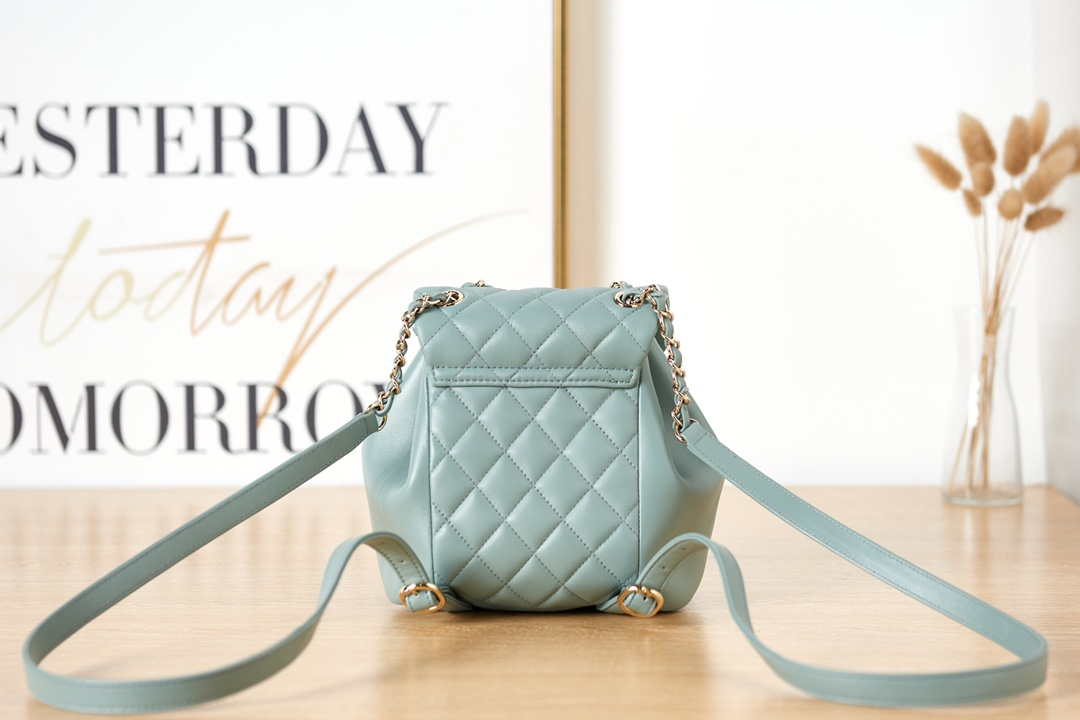 Chanel Backpack Duma Blue Lambskin CC AS2908 Gold - Default Title - View 4