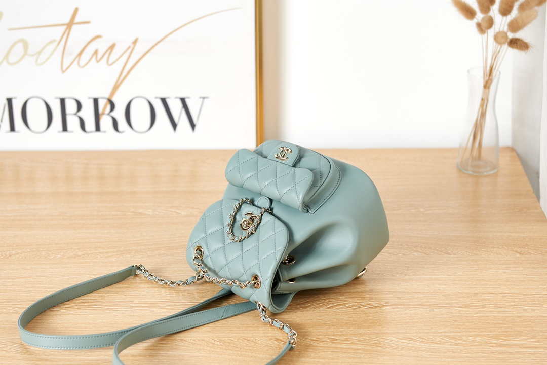 Chanel Backpack Duma Blue Lambskin CC AS2908 Gold - Default Title - View 5