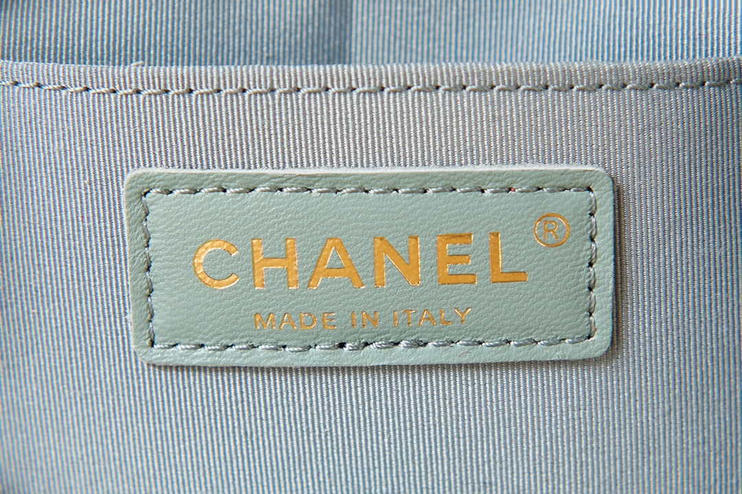 Chanel Backpack Duma Blue Lambskin CC AS2908 Gold