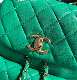 Chanel Backpack Duma Green Lambskin CC AS2908 Gold - Default Title - View 4