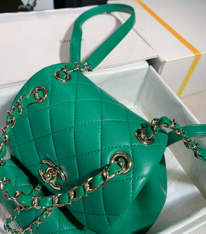 Chanel Backpack Duma Green Lambskin CC AS2908 Gold - Default Title - View 6