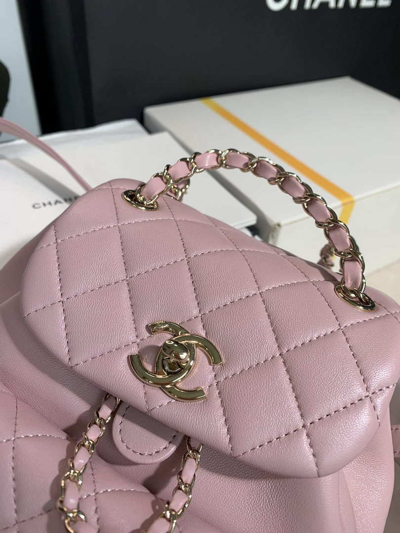 Chanel Backpack Duma Pink Lambskin CC AS2908 Gold - Default Title - View 5