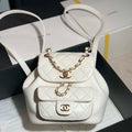 Chanel Backpack Duma White Lambskin CC AS2908 Gold - Default Title - View 1