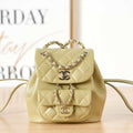 Chanel Backpack Duma Yellow Lambskin CC AS2908 Gold - Default Title - View 1