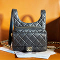 Chanel Backpack Metallic Lambskin & Gold-Tone Metal AS4621 Black - Default Title - View 1