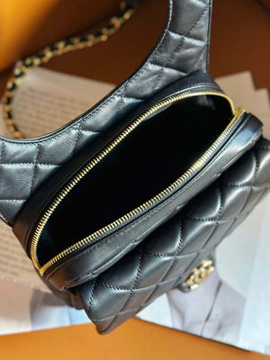 Chanel Backpack Metallic Lambskin & Gold-Tone Metal AS4621 Black - Default Title - View 6