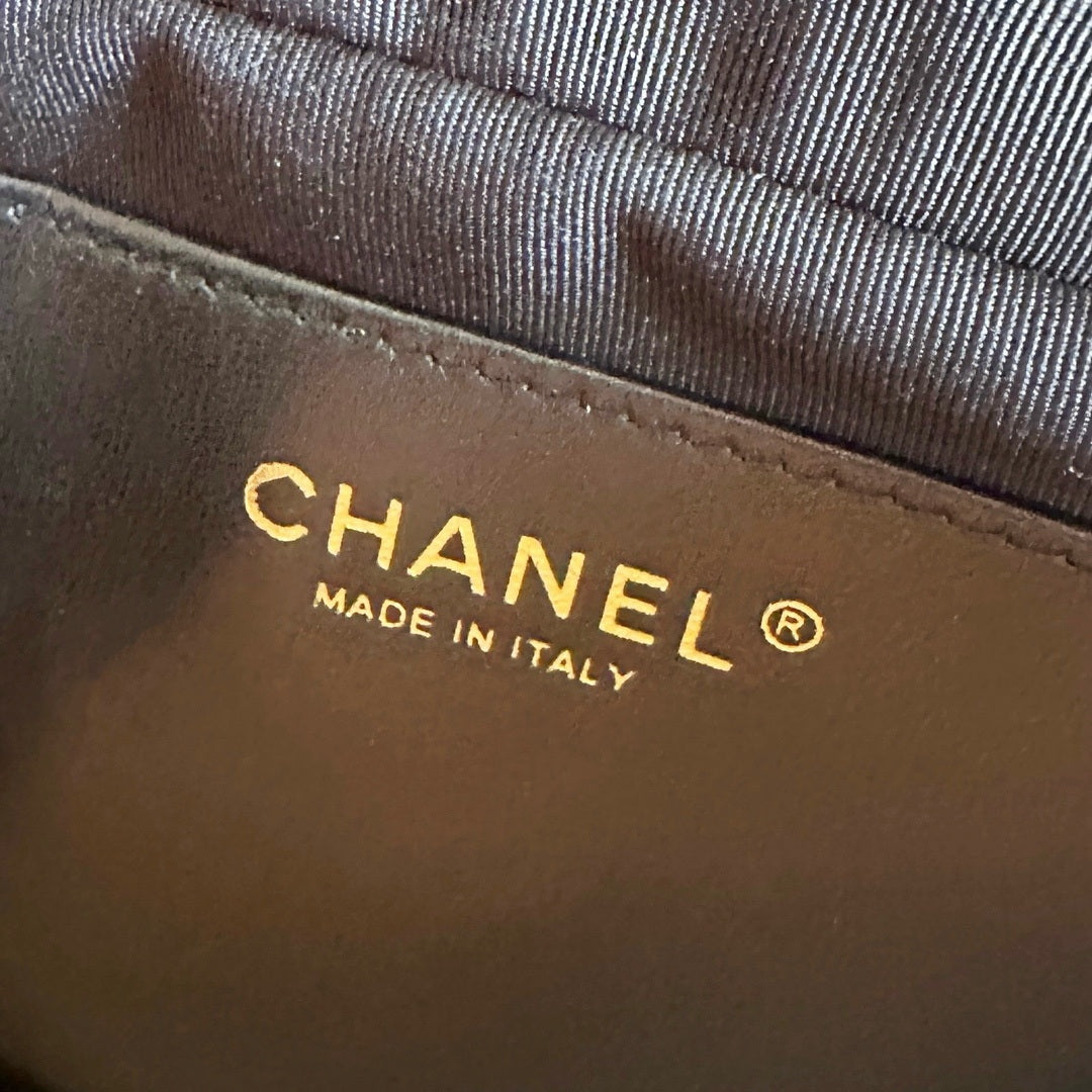 Chanel Backpack Metallic Lambskin & Gold-Tone Metal AS4621 Black - Default Title - View 8