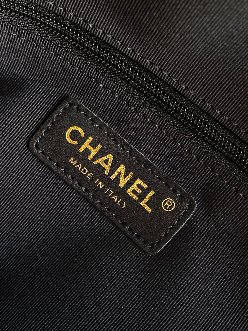 Chanel Backpack Suede Calfskin & Gold-Tone Metal AS5793 Black