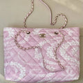 Chanel Beach Fabric Printed Pattern Shopping Bag AS5429 Pink