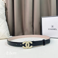 Chanel Belts Designer Patent Calfskin Gold-Tone Metal Resin Diamante wide 2.5CM AA0584 - Gold / 75--(90CM) - View 1