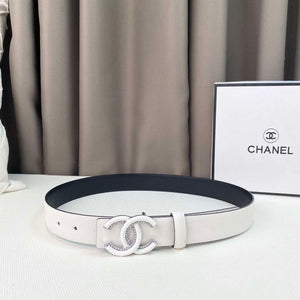 Chanel Belts Designer Calfskin Gold-Tone Metal Resin Diamante wide 3.0CM AA0578 - Gold / 75--(90CM) - View 6