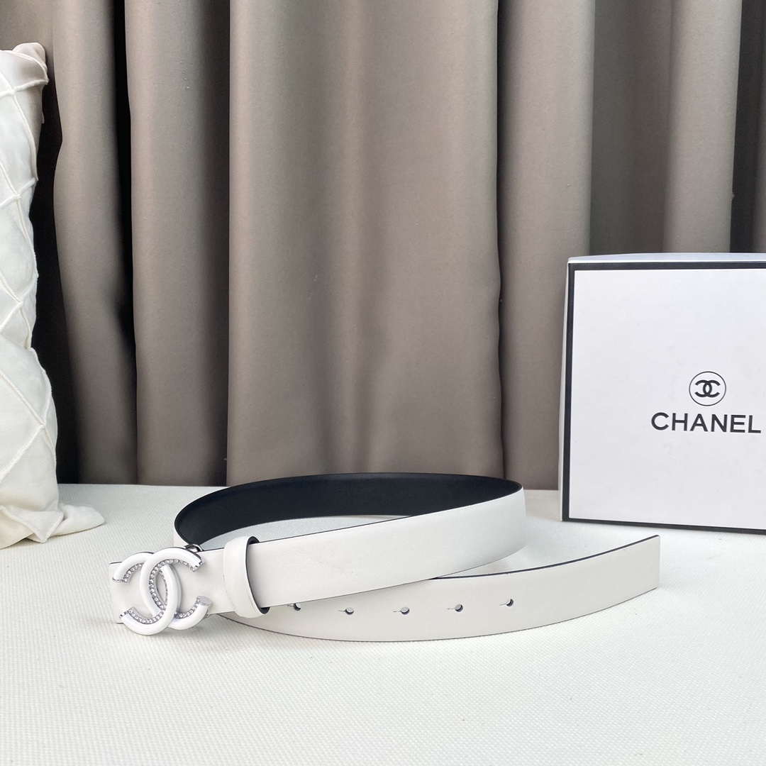 Chanel Belts Designer Calfskin Gold-Tone Metal Resin Diamante wide 3.0CM AA0578
