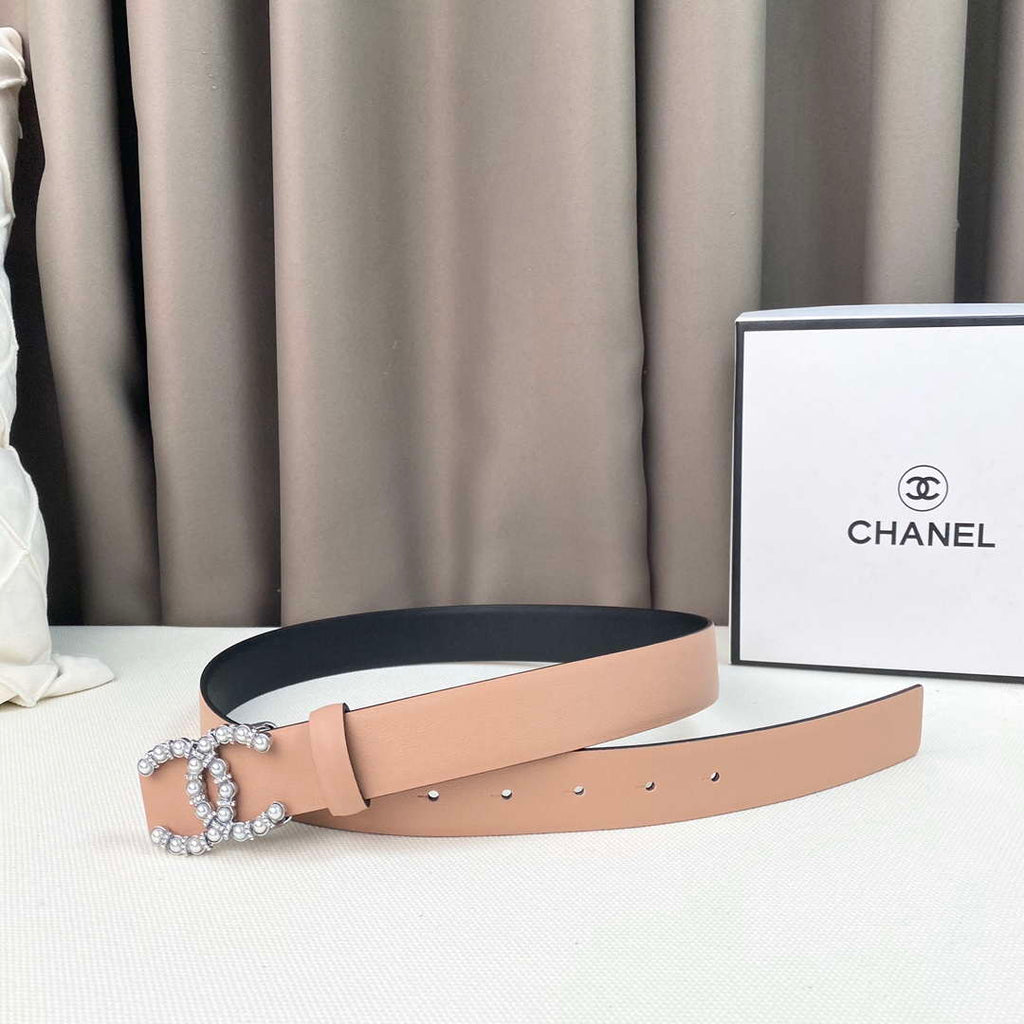 Chanel Belts Designer Calfskin Gold-Tone Metal Resin Diamante wide 3.0CM AA0579