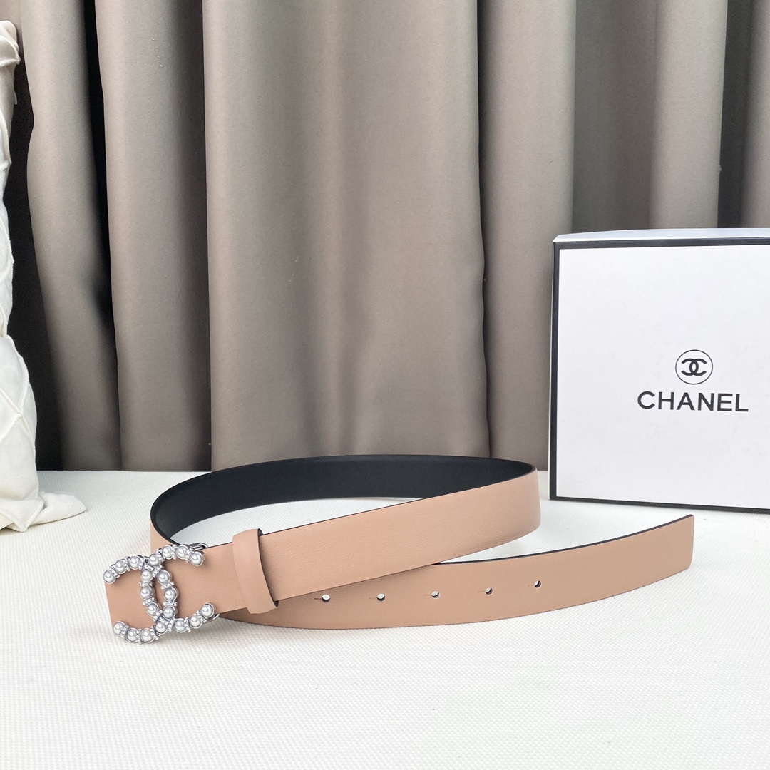 Chanel Belts Designer Calfskin Gold-Tone Metal Resin Diamante wide 3.0CM AA0579