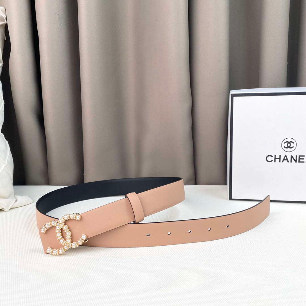 Chanel Belts Designer Calfskin Gold-Tone Metal Resin Diamante wide 3.0CM AA0579