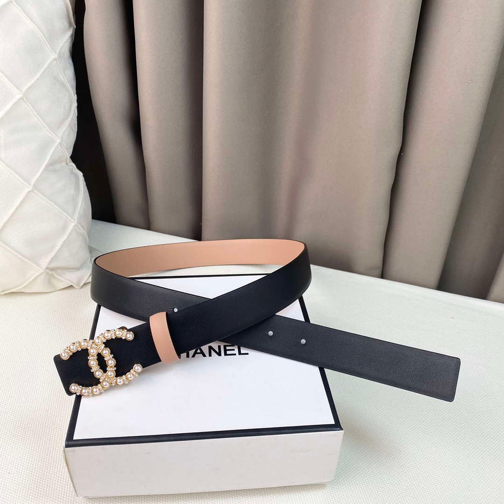 Chanel Belts Designer Calfskin Gold-Tone Metal Resin Diamante wide 3.0CM AA0579