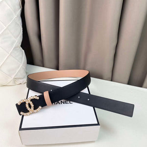 Chanel Belts Designer Calfskin Gold-Tone Metal Resin Diamante wide 3.0CM AA0579 - Gold / 75--(90CM) - View 7