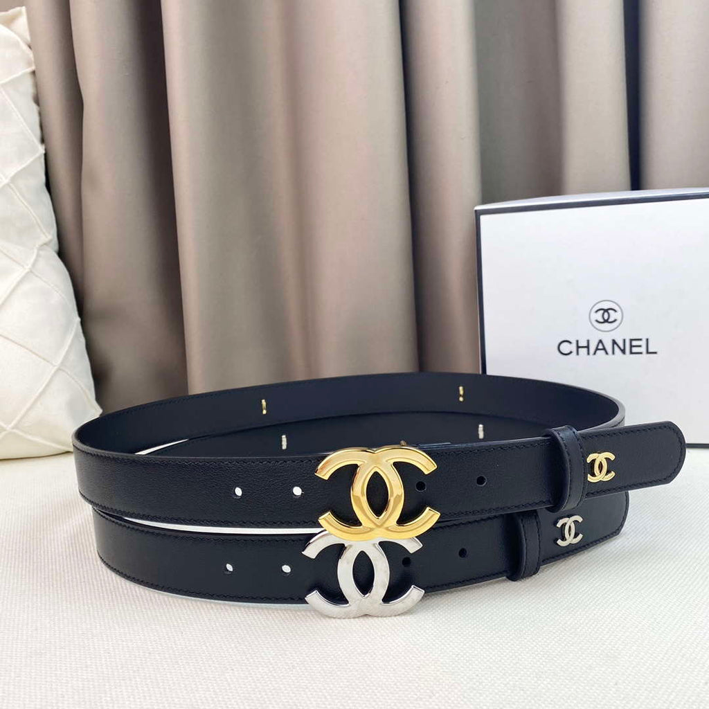 Chanel Belts Designer Calfskin Gold-Tone Metal Resin Diamante wide 3.0CM AA0581