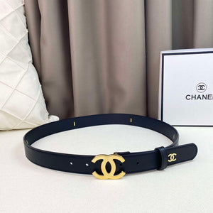Chanel Belts Designer Calfskin Gold-Tone Metal Resin Diamante wide 3.0CM AA0581 - Gold / 75--(90CM) - View 1