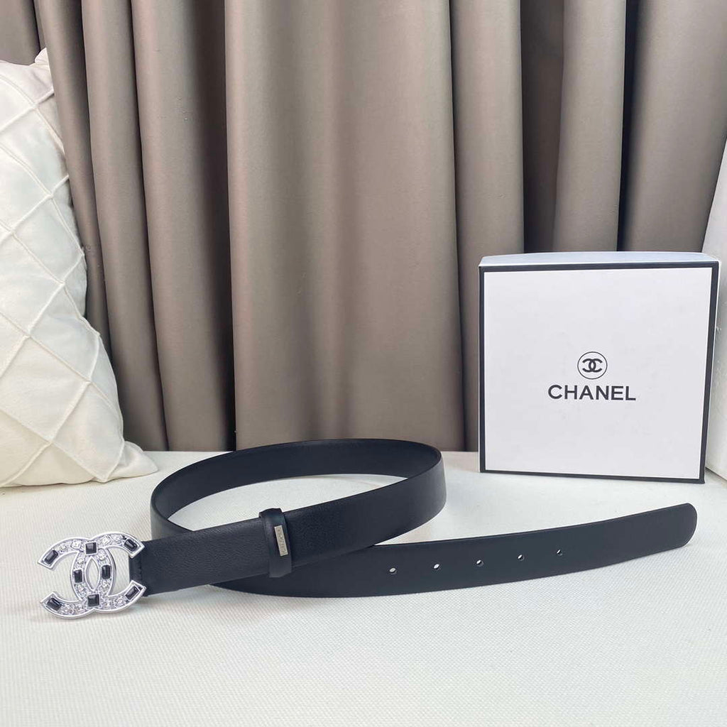 Chanel Belts Designer Calfskin Gold-Tone Metal Resin Diamante wide 3.0CM AA0582