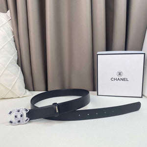 Chanel Belts Designer Calfskin Gold-Tone Metal Resin Diamante wide 3.0CM AA0582 - Gold / 75--(90CM) - View 6