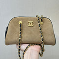 Chanel Boston Bowling Bag  With Handel Suede Calfskin & Gold-Tone Metal  AS5185 Dark Beige - Default Title - View 1