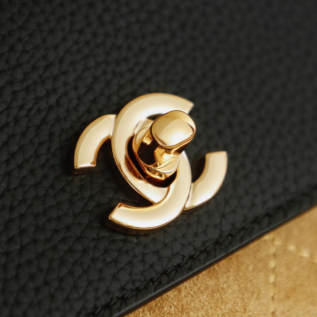 Chanel Boston Shopping Bag With Handel Suede Calfskin & Gold-Tone Metal  A66983 Dark Beige