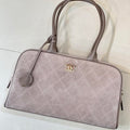 Chanel  Large Bowling  Bag With Handel Suede Calfskin & Gold-Tone Metal  AS6211  Gray - Default Title - View 1