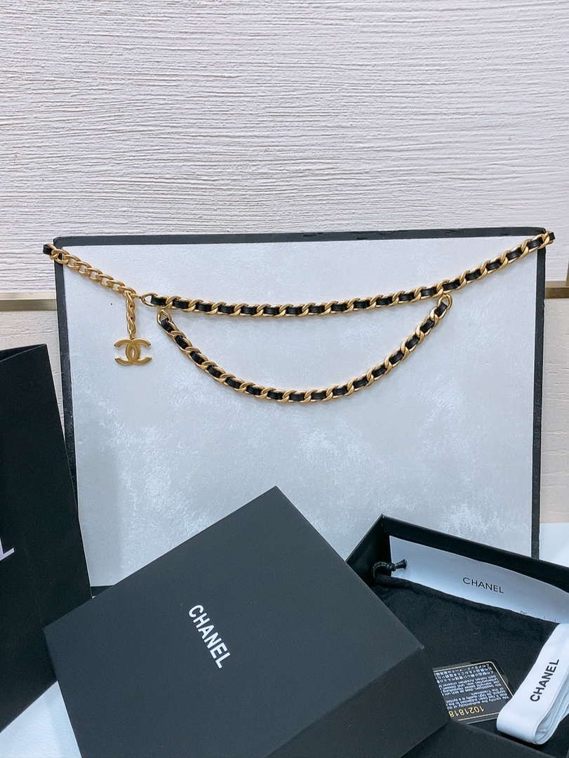 Chanel brass metal Classic chain logo waist chain AA0959