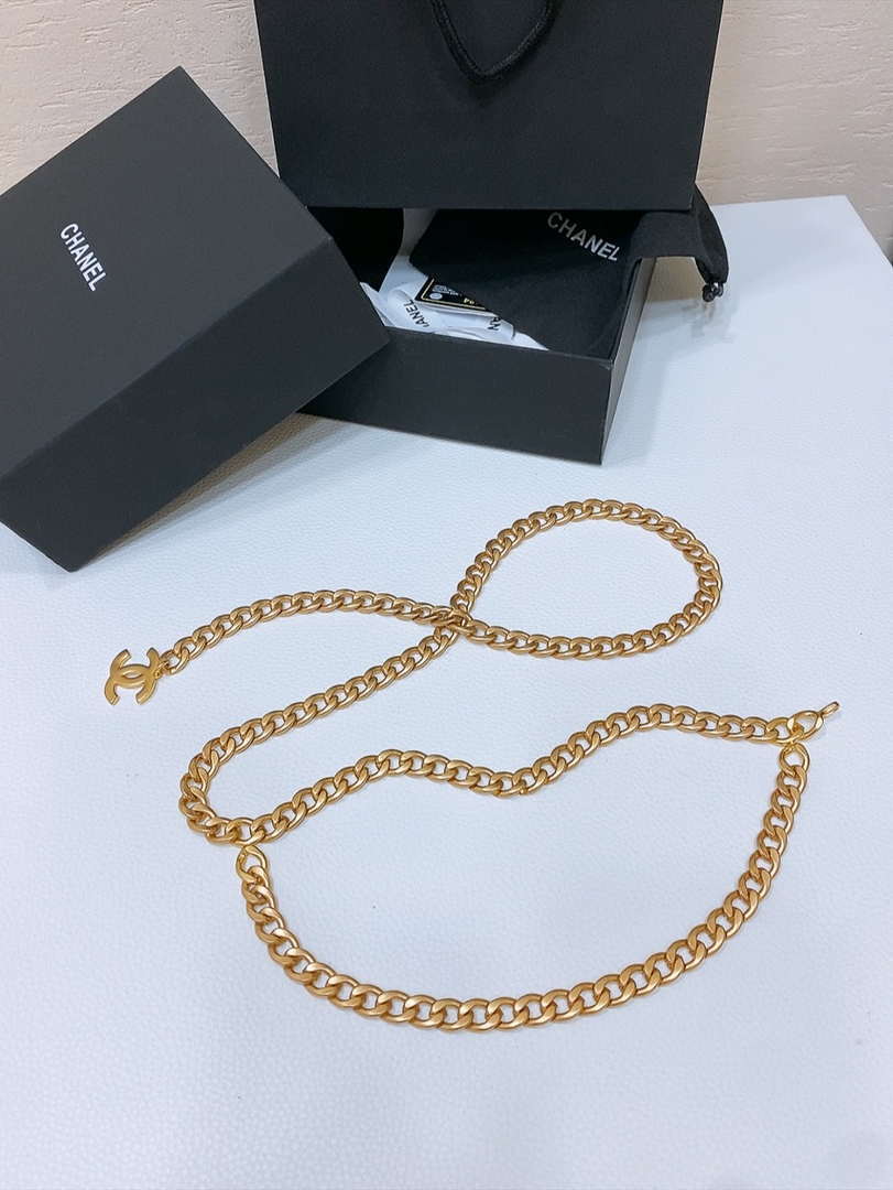 Chanel brass metal Classic chain logo waist chain AA0959