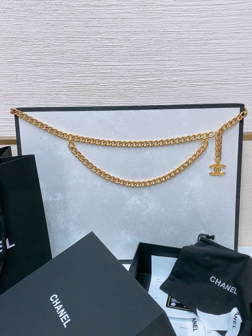 Chanel brass metal Classic chain logo waist chain AA0959