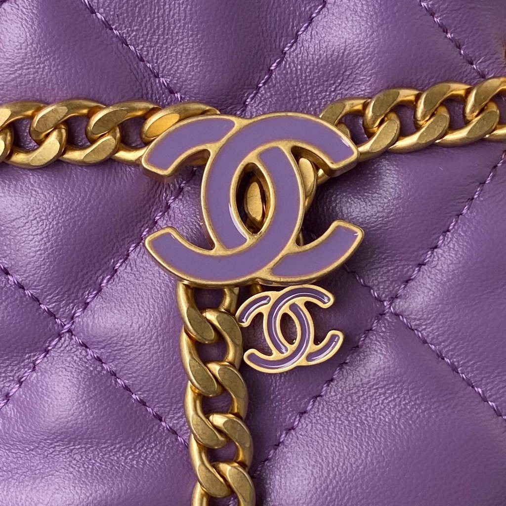 Chanel Bucket Bag Lambskin AS3116 Purple