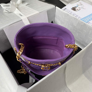 Chanel Bucket Bag Lambskin AS3116 Purple - Default Title - View 7