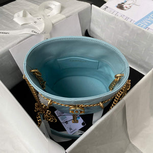 Chanel Bucket Bag Lambskin AS3116 Blue - Default Title - View 7