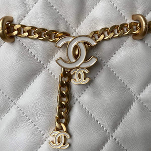 Chanel Bucket Bag Lambskin AS3116 White - Default Title - View 3