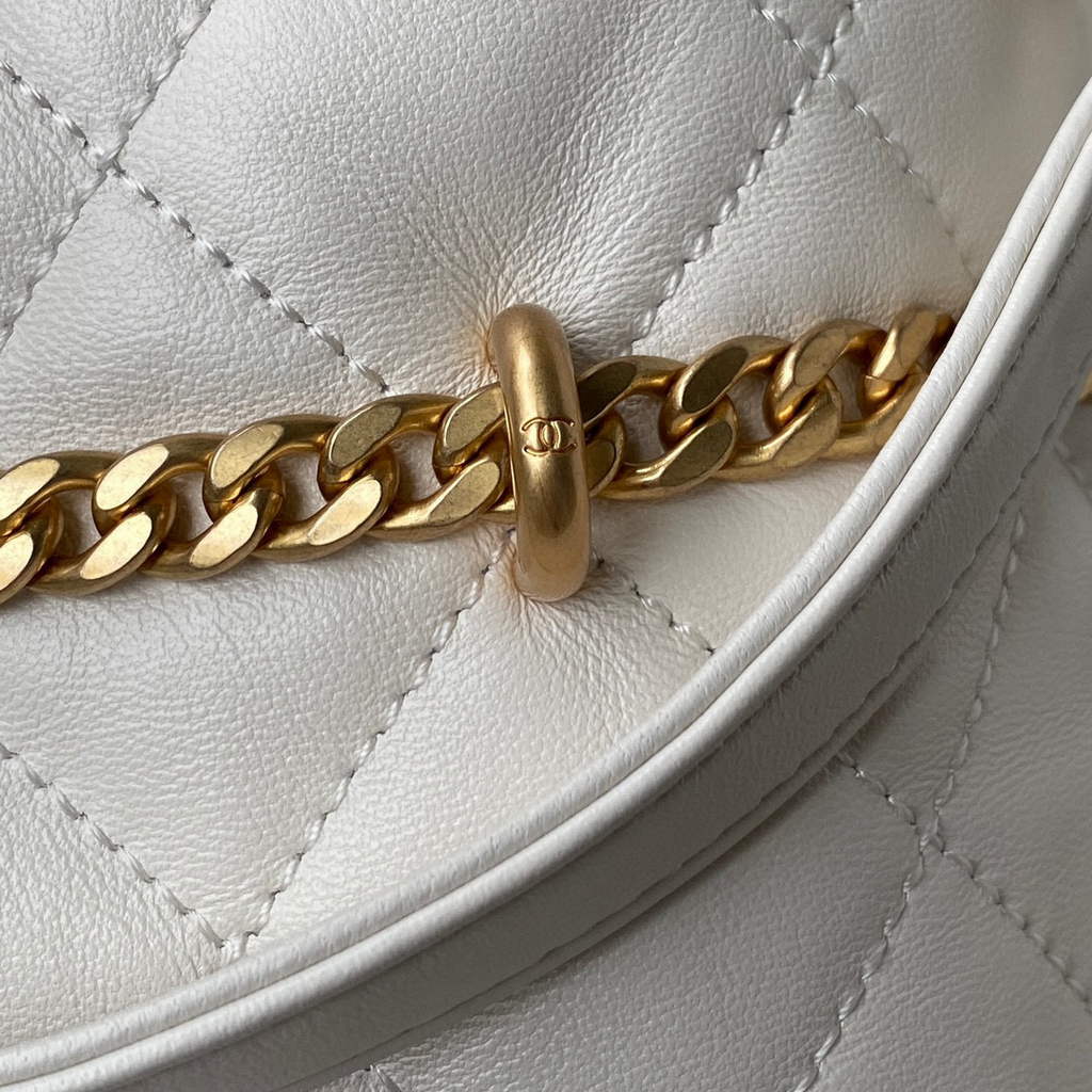 Chanel Bucket Bag Lambskin AS3116 White