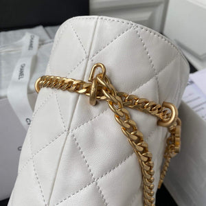Chanel Bucket Bag Lambskin AS3116 White - Default Title - View 5