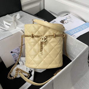 Chanel Bucket Bag Lambskin AS3116 Yellow - Default Title - View 1