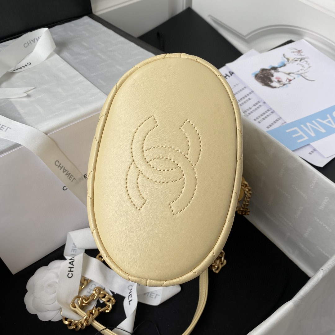 Chanel Bucket Bag Lambskin AS3116 Yellow - Default Title - View 6