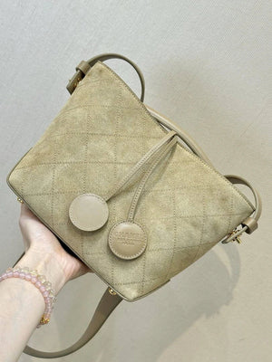 Chanel Bucket Bag Suede & Gold-Tone Metal AP6268 Beige - Default Title - View 2