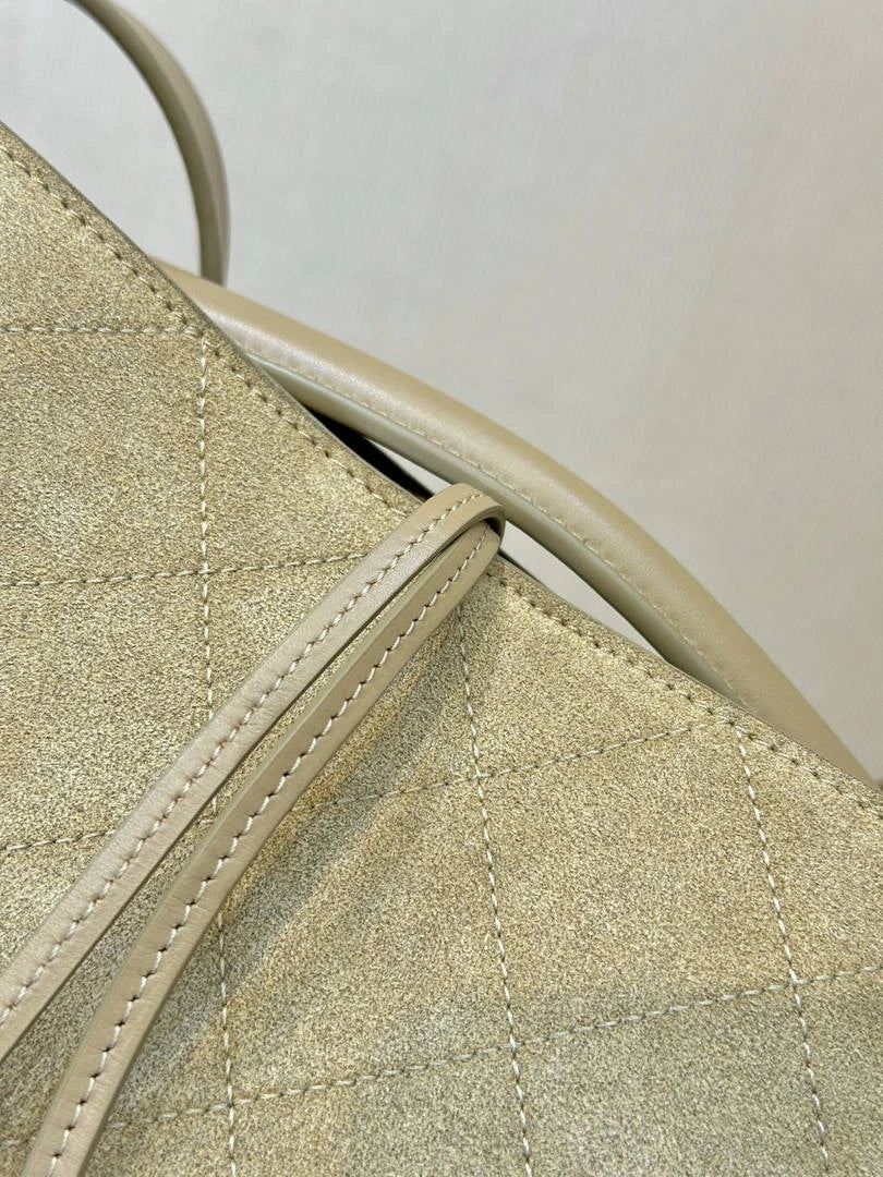 Chanel Bucket Bag Suede & Gold-Tone Metal AP6268 Beige - Default Title - View 5