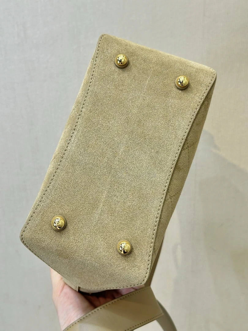 Chanel Bucket Bag Suede & Gold-Tone Metal AP6268 Beige - Default Title - View 6