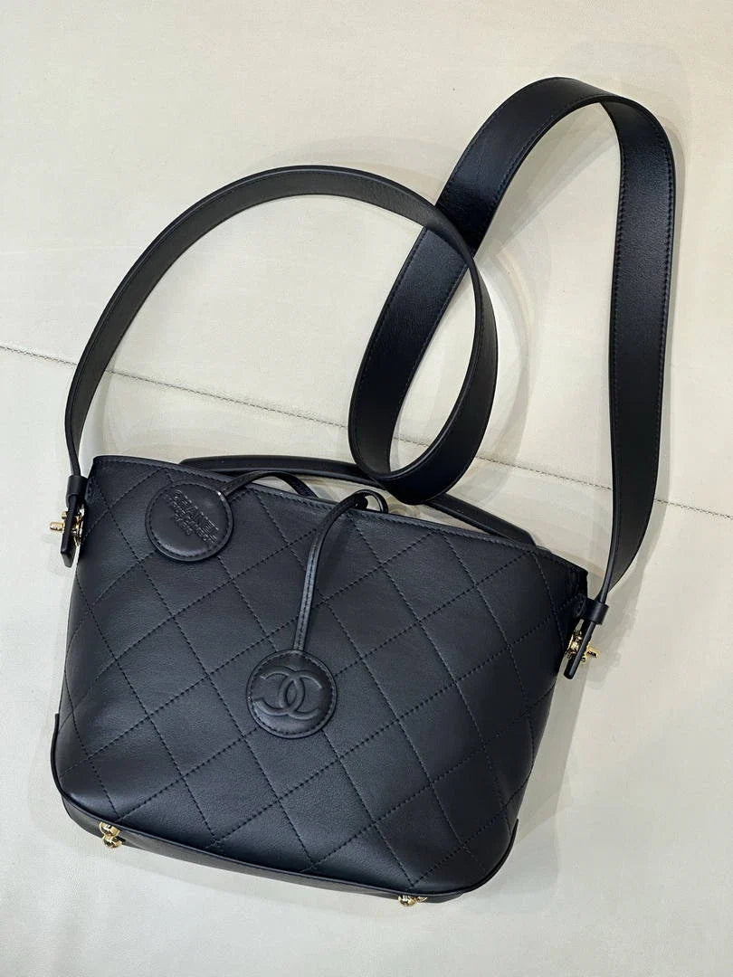 Chanel Bucket Bag Lambskin & Gold-Tone Metal AP6268 Black - Default Title - View 2