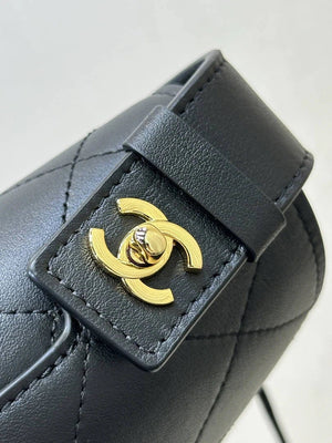 Chanel Bucket Bag Lambskin & Gold-Tone Metal AP6268 Black - Default Title - View 10