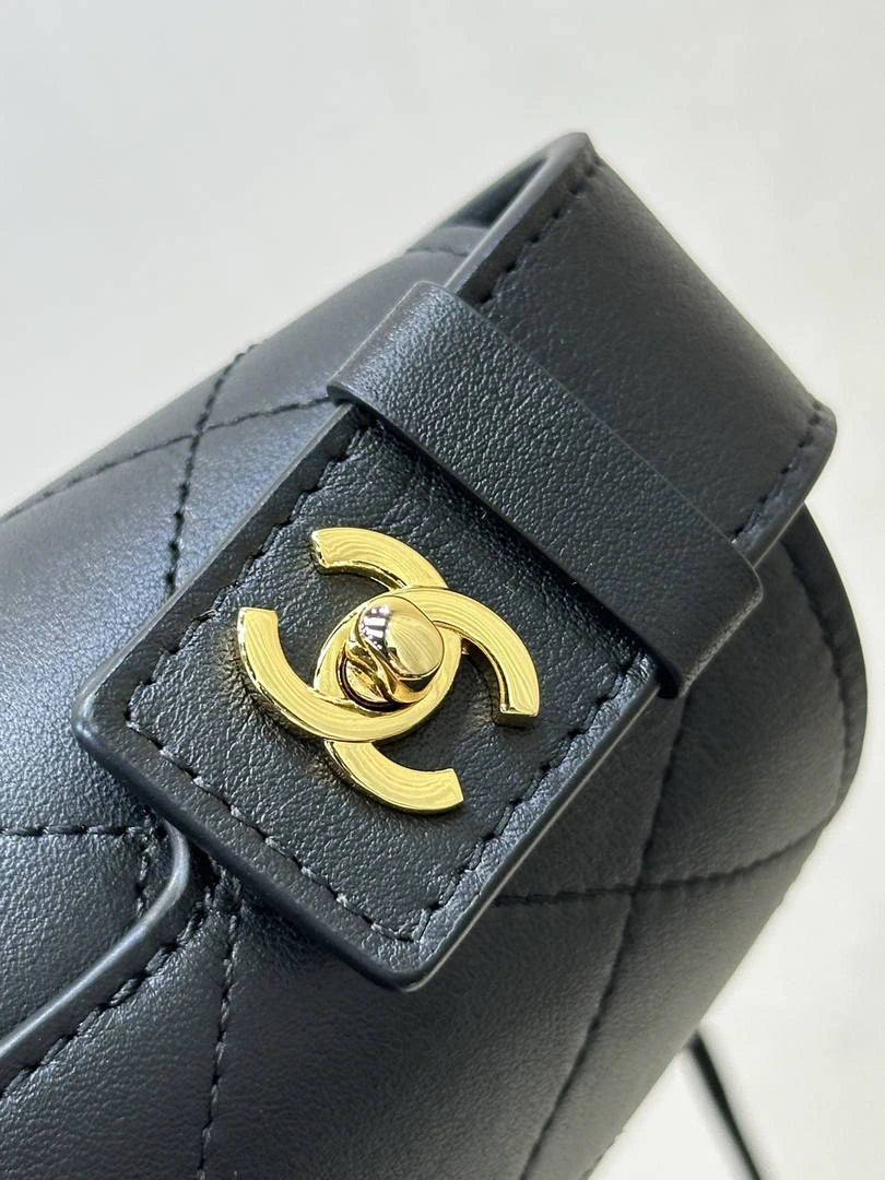 Chanel Bucket Bag Lambskin & Gold-Tone Metal AP6268 Black - Default Title - View 10